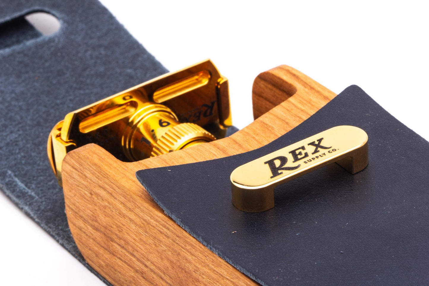 Rex Supply Co. | Navy & Gold Double Edge Safety Razor Case