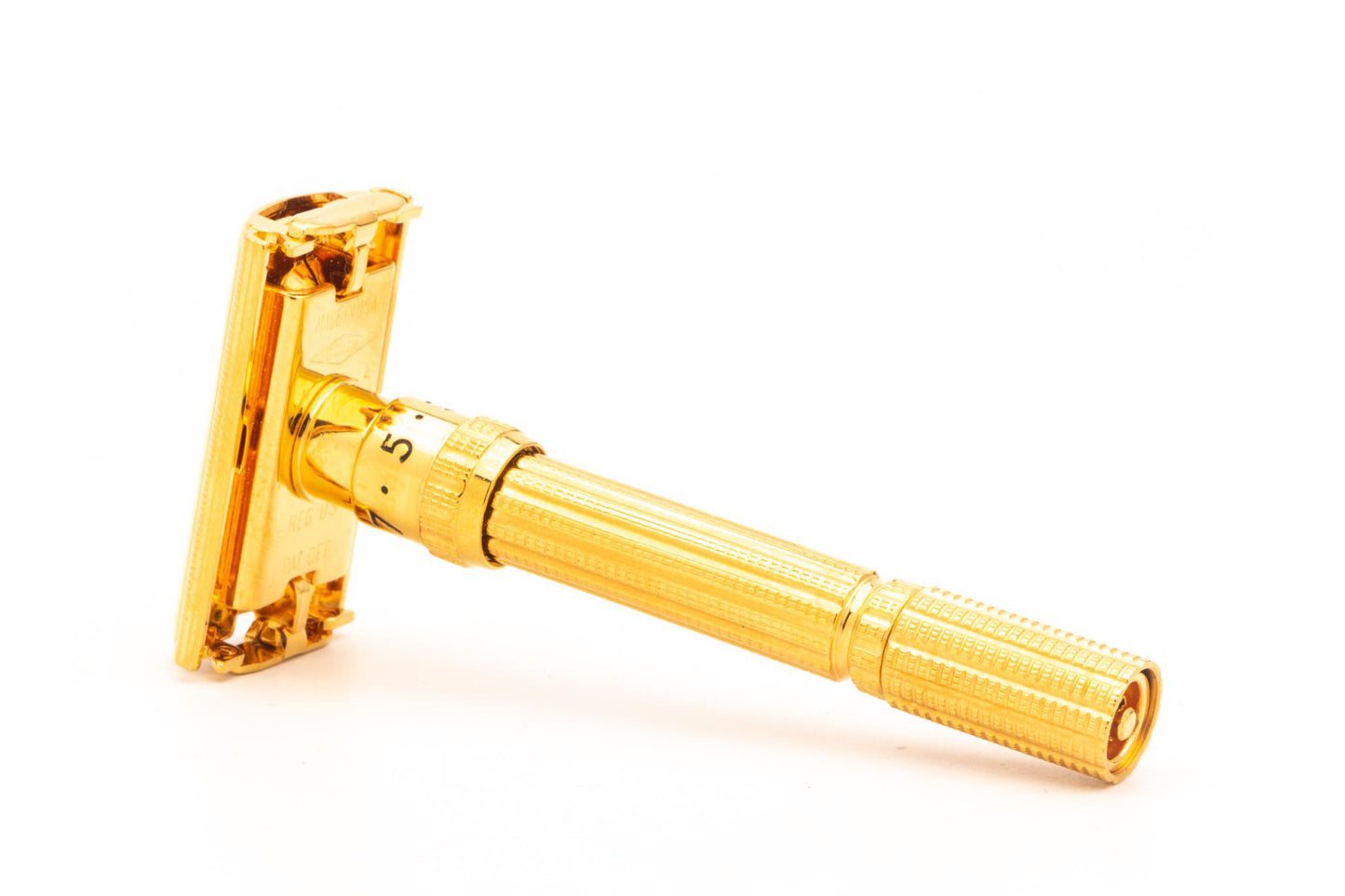 1968 N2 Gillette Slim Executive Adjustable DE Safety Razor | 24k Gold Revamp