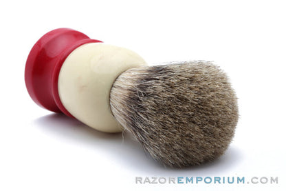 Vintage Ever-Ready Red & Cream Shaving Brush - 21mm Super Fine Badger