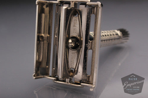 Gillette 1962 Flair Tip Super Speed Safety Razor * Nickel REVAMPED