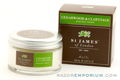 St. James of London | Cedarwood & Clarysage Shaving Cream Jar