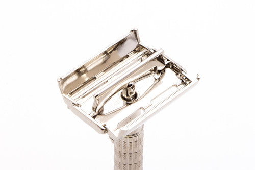 1955 A2 Gillette Heavy Red Tip  Super Speed Safety Razor | Factory Nickel Revamp