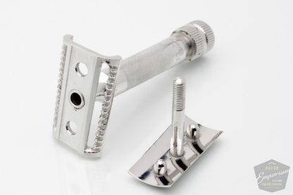 1960's Hoffritz Slant Double Edge Safety Razor Rhodium Revamp