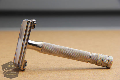 Gillette 1940's Notched Super Speed Safety Razor - * Nickel REVAMPED