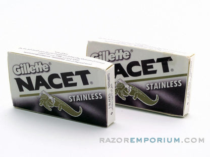 Gillette Nacet Stainless Double Edge (DE) Razor Blades