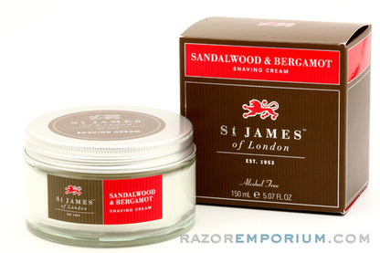 St. James of London | Sandalwood & Bergamot Shaving Cream Jar