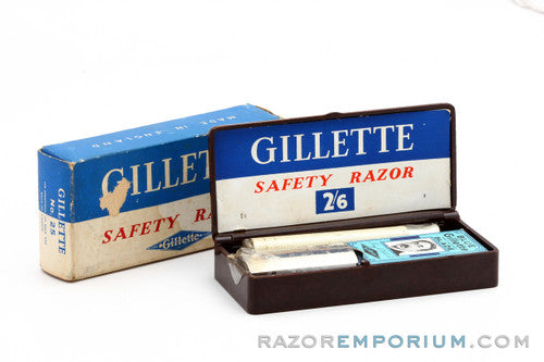 1960's Gillette No. 25 Tech Safety Razor NOS Set - Made in England for Australia