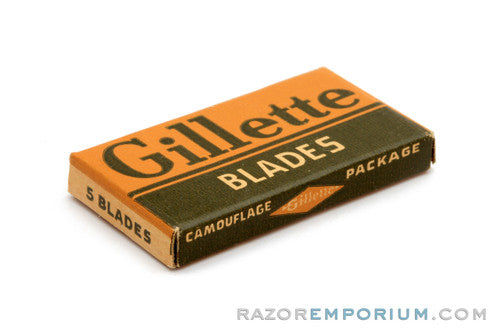 Gillette WWII Camouflage Double Edge - New Old Stock (NOS) Razor Blades