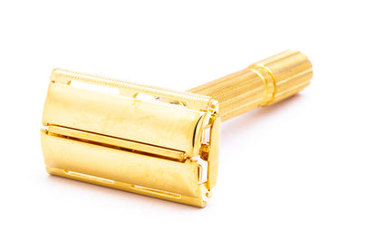 1965 K2 Gillette Slim Aristocrat Adjustable DE Safety Razor | 24K Gold Revamp