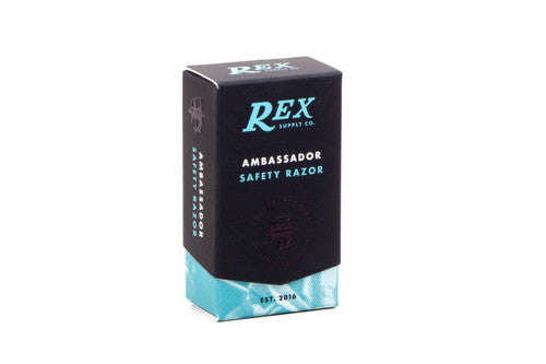 Rex Supply Co. Ambassador Adjustable Stainless Steel DE Razor With Rex Supply Co Stand | Used