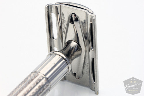 Gillette 1940s Fat Handle Tech DE Safety Razor