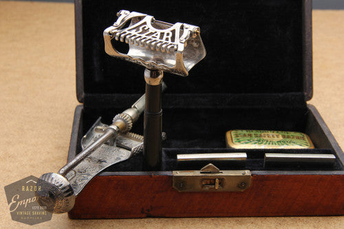 Kampfe Bros. 1912 Style Star SE Safety Razor w/ Wood Handle & Accessory Set