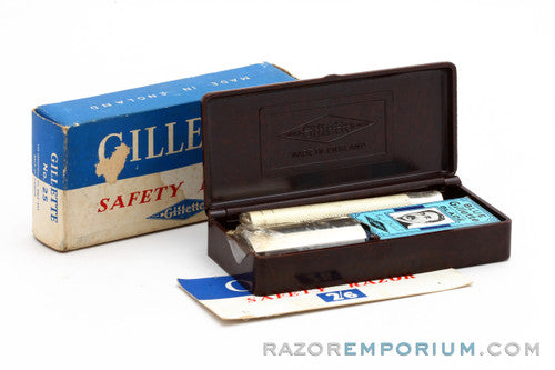 1960's Gillette No. 25 Tech Safety Razor NOS Set - Made in England for Australia