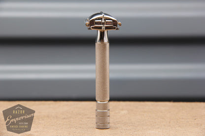 Gillette 1953 Notched Super Speed Safety Razor * Nickel REVAMPED