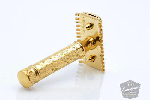 1922 Gillette New Improved Tuckaway Safety Razor 24K Gold Revamp