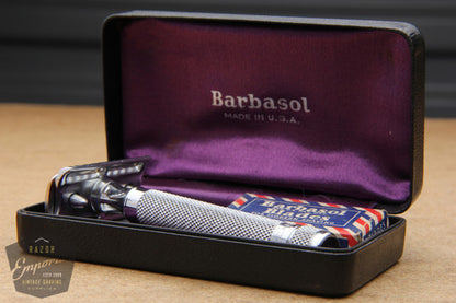 Barbasol Floating Head DE Safety Razor in Orig. Leather Case