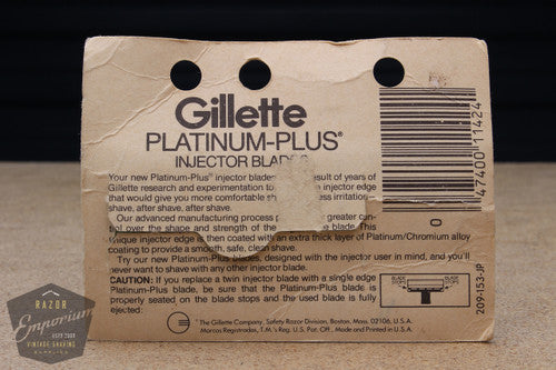 Gillette Platinum Plus Injector (7) - New Old Stock (NOS) Razor Blades