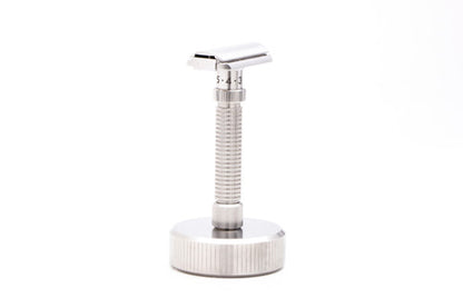 Rex Supply Co. Ambassador Adjustable Stainless Steel DE Razor With Rex Supply Co Stand | Used