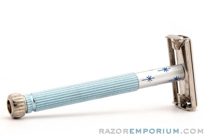 1966 Gillette Blue Star Lady Gillette DE Safety Razor L1 - Good