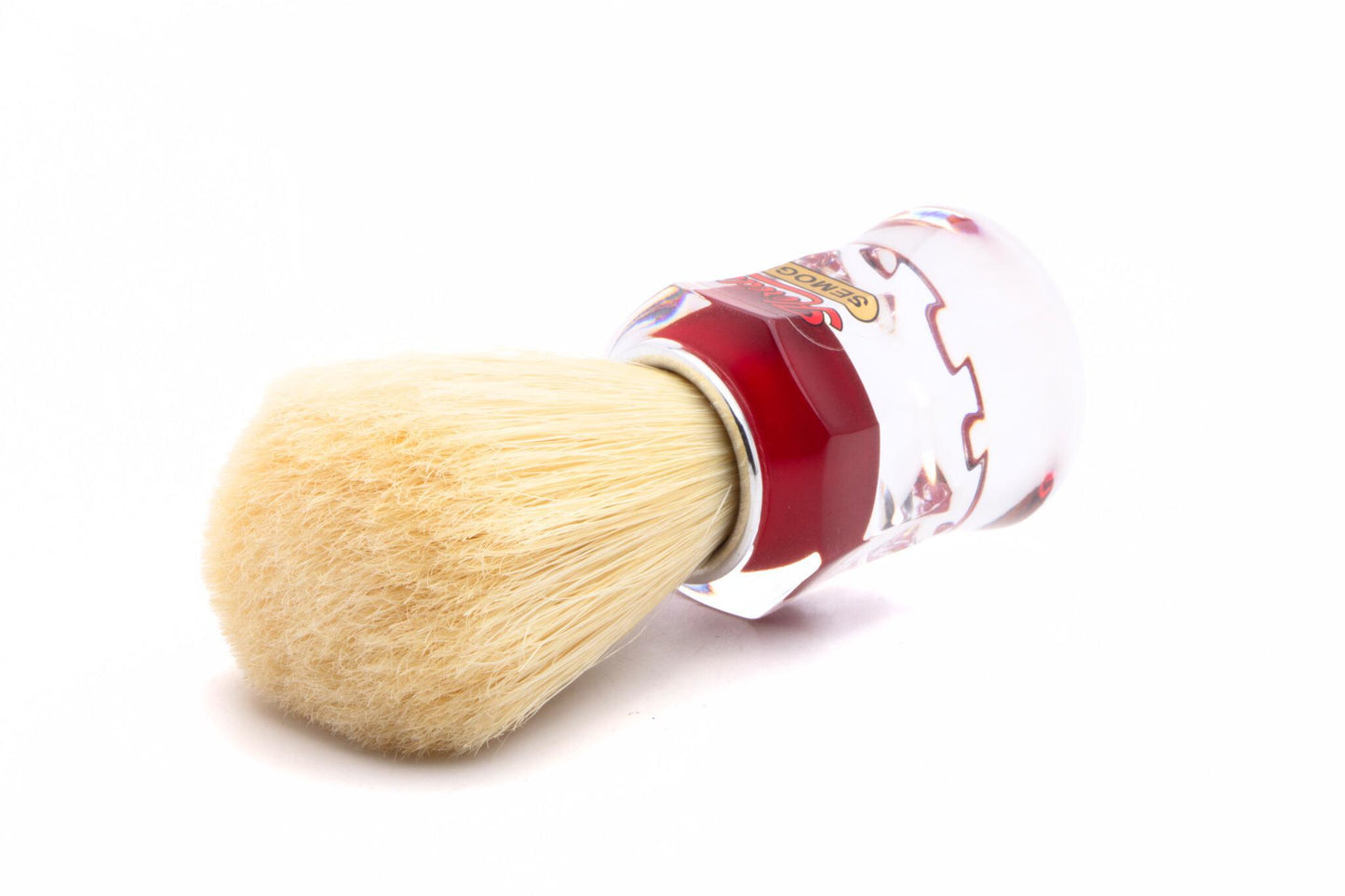 Semogue | 820 Boar Bristle Brush With Red Acrylic Handle