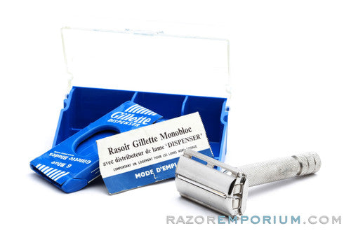 1950's Gillette British Heavy Duty HD Rocket Safety Razor Set - Excellent