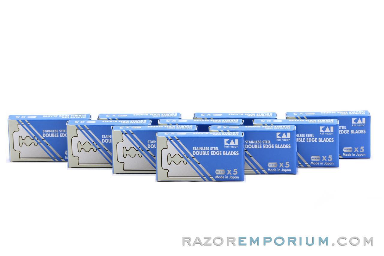 Kai Stainless Steel Double Edge (DE) Razor Blades