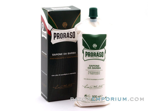 Proraso Shaving Cream | Jumbo Green Refresh Eucalyptus & Menthol In Tube 500ml