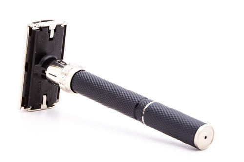 1978 Y1 Gillette Super Adjustable "Black Beauty" Double Edge Safety Razor  | Factory Nickel Revamp