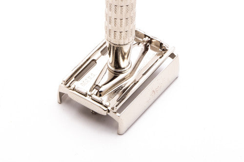 1955 A2 Gillette Heavy Red Tip  Super Speed Safety Razor | Factory Nickel Revamp