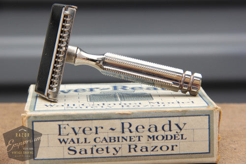 Ever-Ready 1912 Style Single Edge Safety Razor in Metal Wall Hanger in original packaging