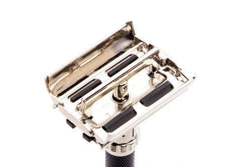 1978 Y1 Gillette Super Adjustable "Black Beauty" Double Edge Safety Razor  | Factory Nickel Revamp