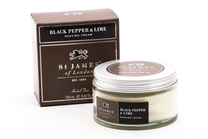 St. James of London | Black Pepper & Persian Lime Shaving Cream Jar