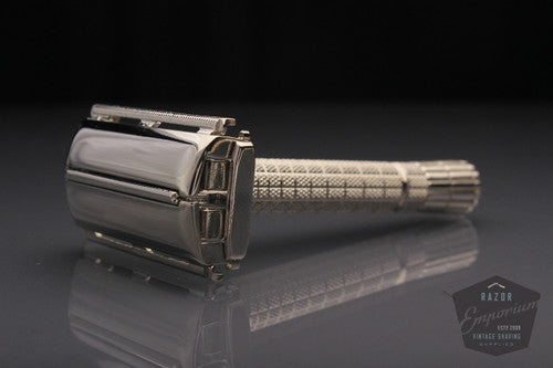 Gillette 1954 Flair Tip Super Speed Safety Razor * Nickel REVAMPED