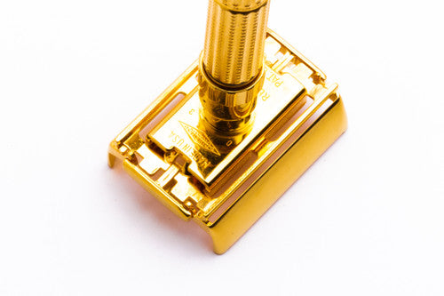 1958 D3 Gillette Executive Fatboy Adjustable Safety Razor | 24K Gold Revamp