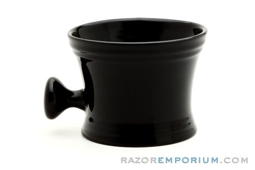 Jumbo Barbershop Style Shaving Mug | Black