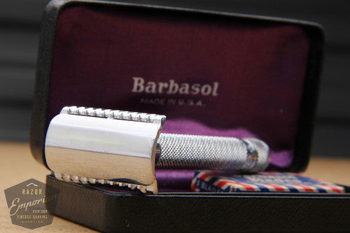 Barbasol Floating Head DE Safety Razor in Orig. Leather Case