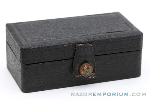 1930's Gem 1912 Damaskeene Style Single Edge Safety Razor in Black Leather Box