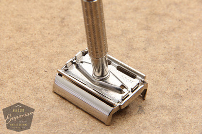 Gillette 1957 Flair Tip Super Speed Safety Razor C1 * Nickel REVAMPED