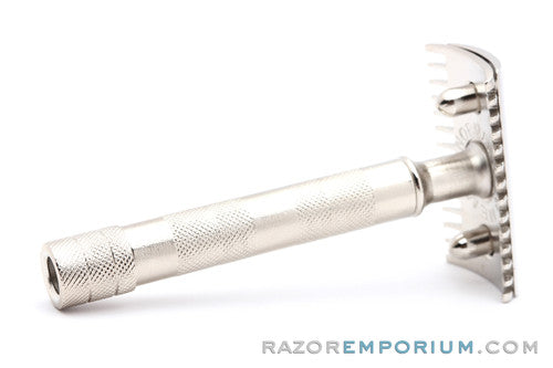 1920's MEM German Open Comb "Old Type Style" Safety Razor | Factory Nickel Revamp