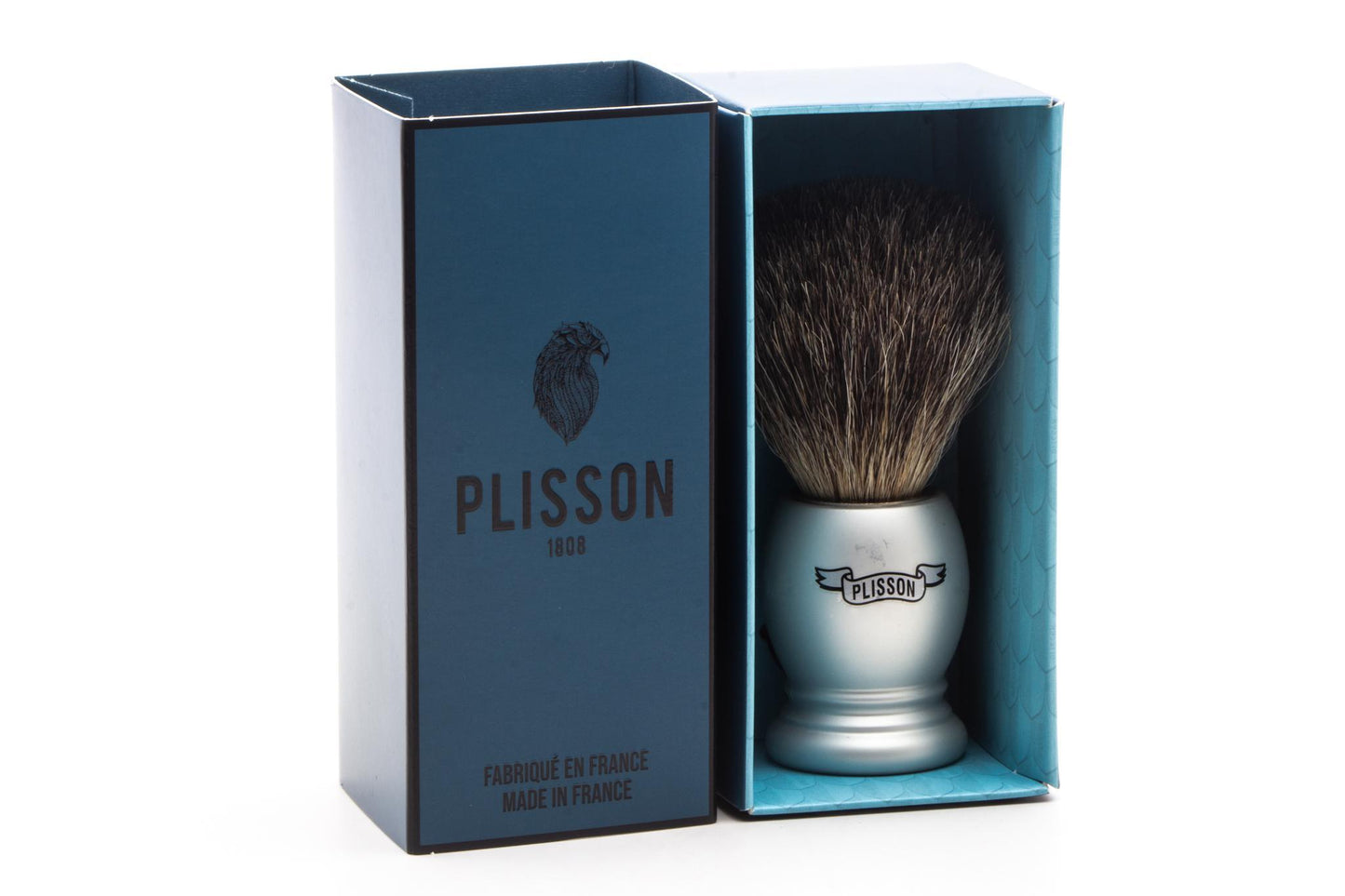 Plisson 1808 | Arctic Gray Essential Russian Gray Badger Shaving Brush