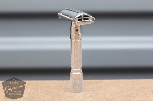 Gillette 1959 Fatboy Adjustable TTO Safety Razor- E2  *  Rhodium REVAMPED