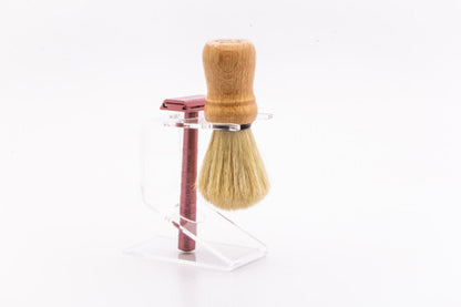 Semogue Acrylic Shaving Brush & Razor Stand Clear - 24mm Large