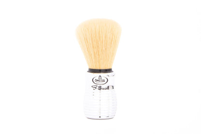 Omega S10081 Chrome S-Brush Pro Synthetic Shaving Brush