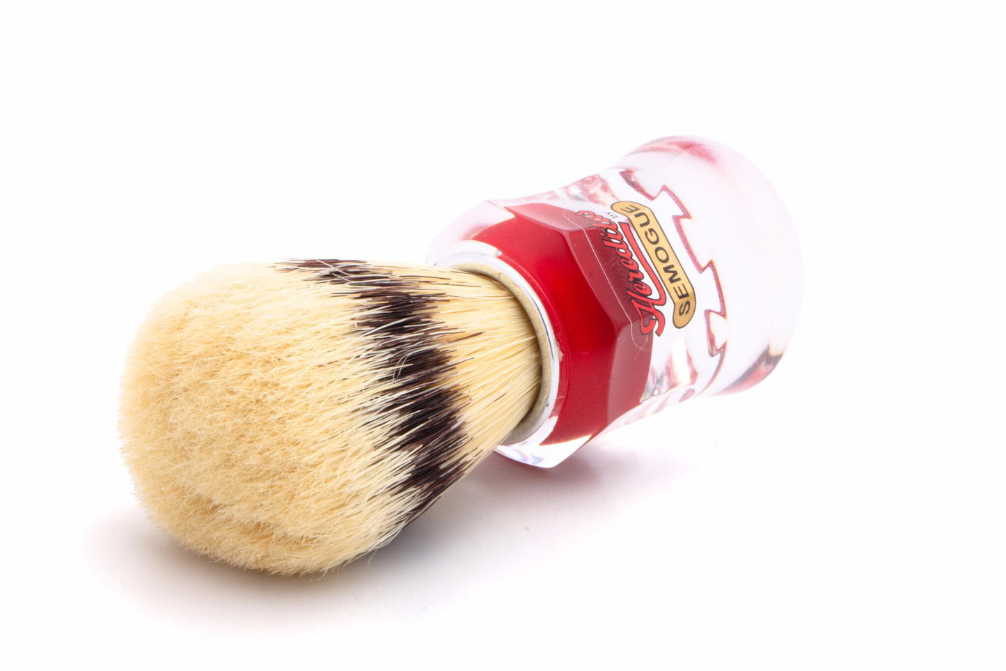 Semogue | 830 Premium Boar Shave Brush With Red Acrylic Handle