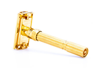 1965 K2 Gillette Slim Aristocrat Adjustable DE Safety Razor | 24K Gold Revamp