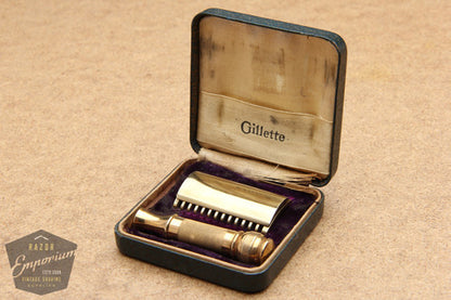 Gillette 1920's Milady Decollete DE Safety Razor in Leather Case