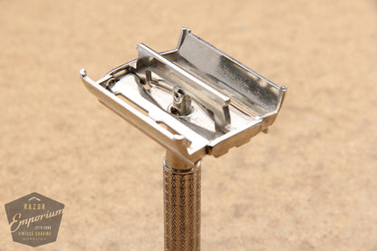 Gillette 1957 Flair Tip Super Speed Safety Razor C1 * Nickel REVAMPED