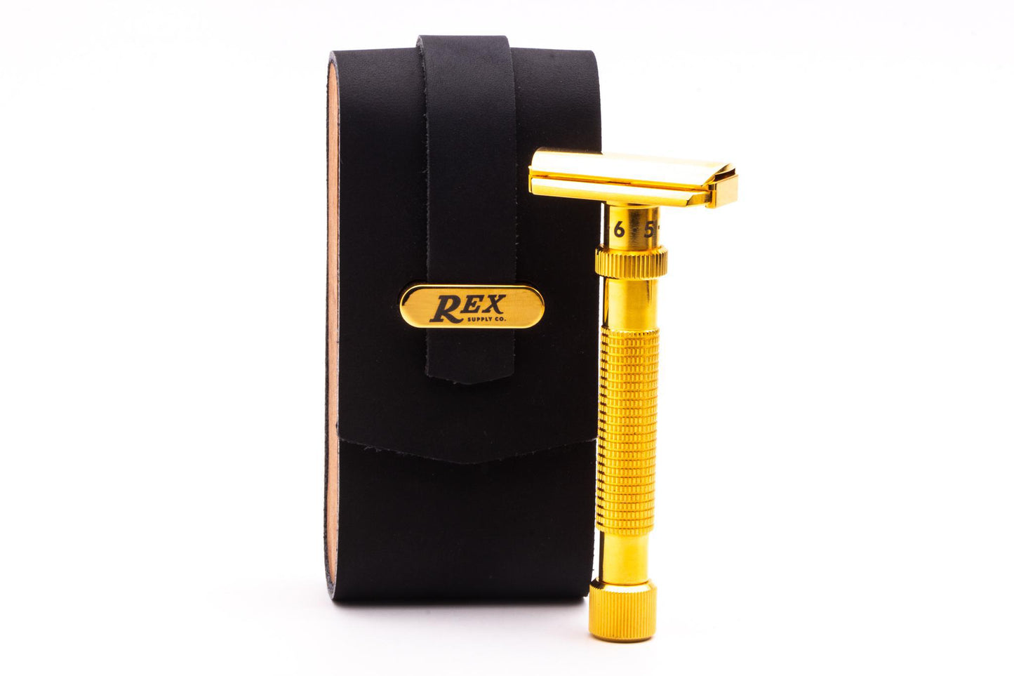 Rex Supply Co.| XL Double Edge Navy/Gold Safety Razor Case