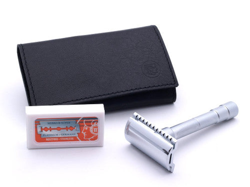 Merkur 46C Travel DE Safety Razor w/ Travel Case