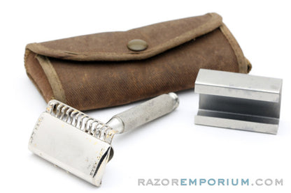 1918 Ever-Ready Single Edge Razor WWI Khaki Army Set